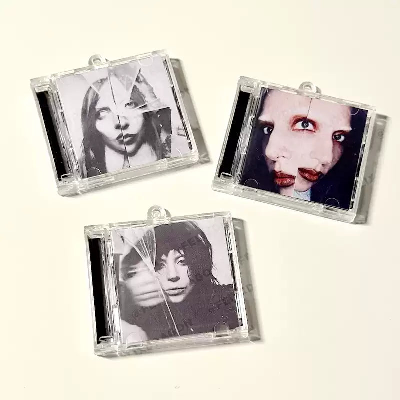 Lady Gaga Mini CD  Keychain NFC