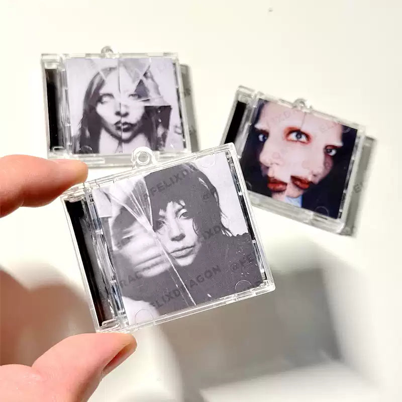 Lady Gaga Mini CD  Keychain NFC