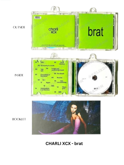 Charli XCX Mini CD  Keychain NFC