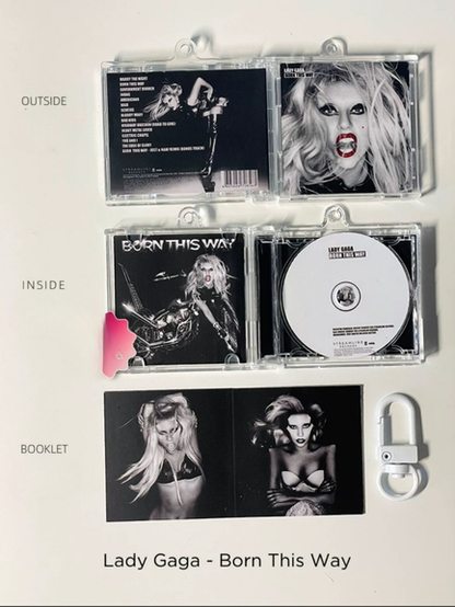 Lady Gaga Mini CD  Keychain NFC