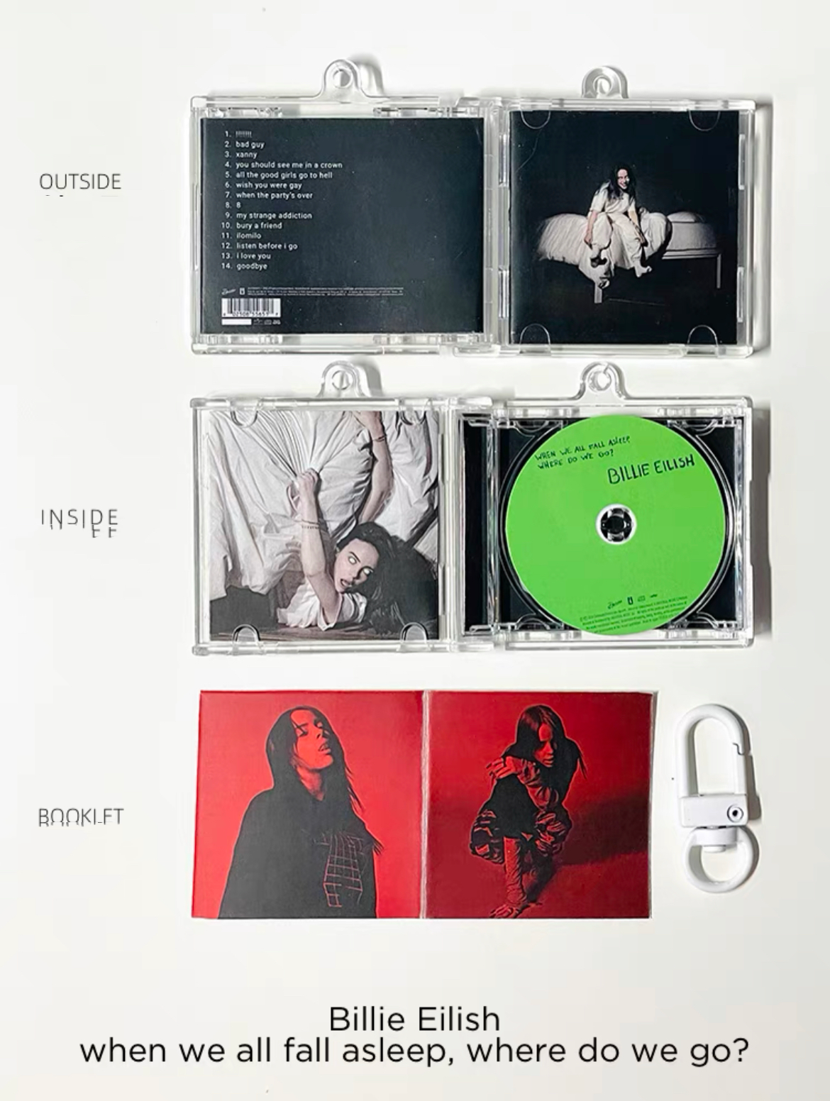 Billie Eilish Mini CD  Keychain NFC