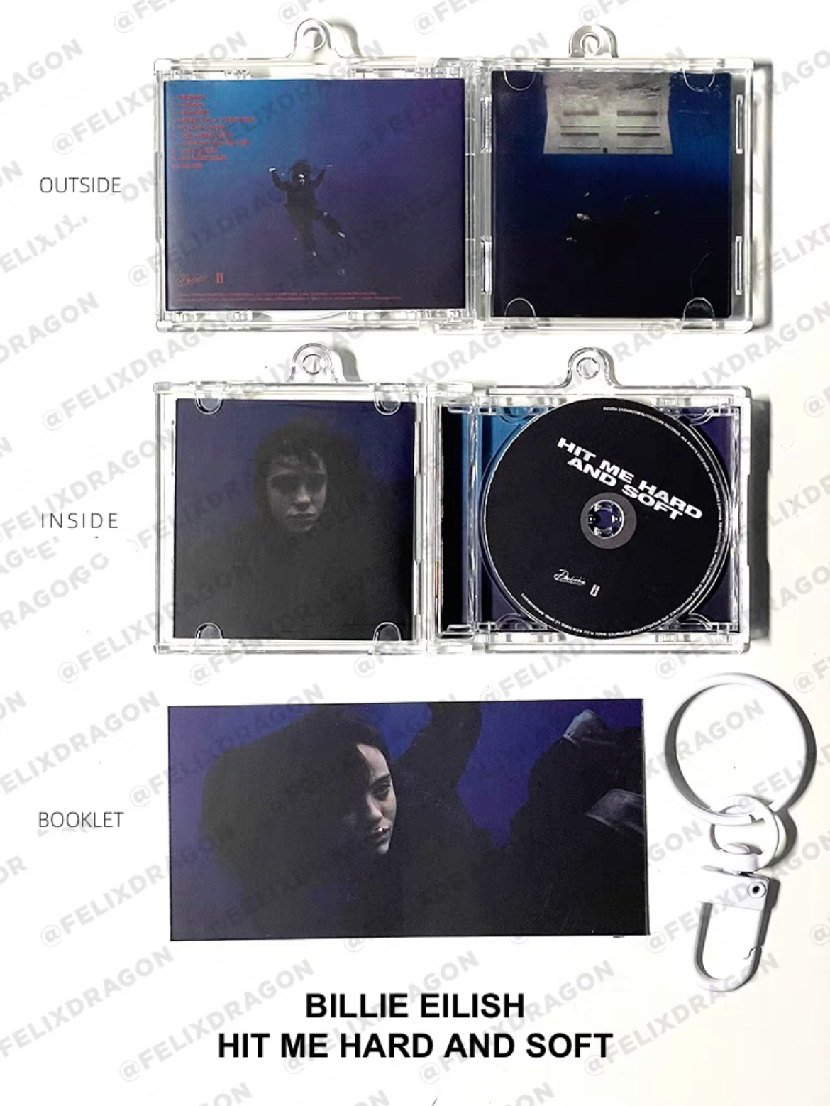 Billie Eilish Mini CD  Keychain NFC