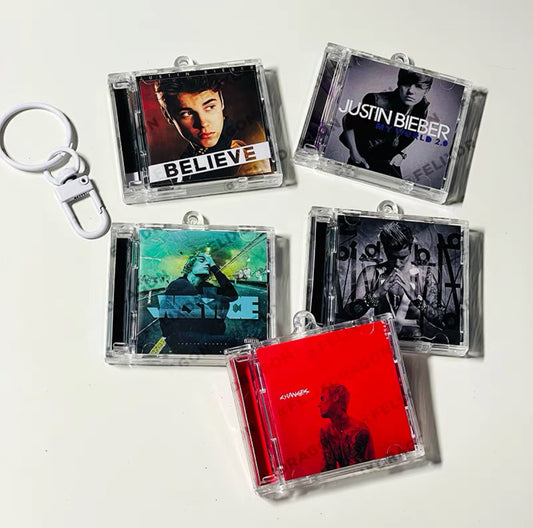 Justin Bieber Mini CD  Keychain NFC