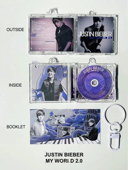 Justin Bieber Mini CD  Keychain NFC