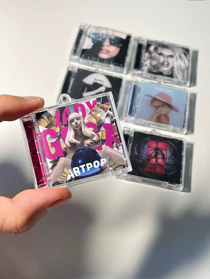 Lady Gaga Mini CD  Keychain NFC