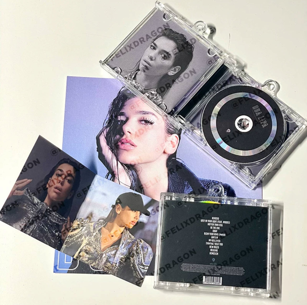 Dua Lipa Mini CD  Keychain NFC