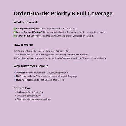 🛡️ OrderGuard+: Priority & Full Coverage